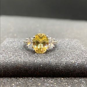 *SOLD* Jean Dousset 925 Sterling Silver CZ Ring.